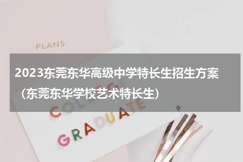 2023东莞东华高级中学特长生招生方案（东莞东华学校艺术特长生）