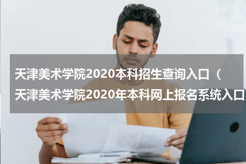 天津美术学院2020本科招生查询入口（天津美术学院2020年本科网上报名系统入口）