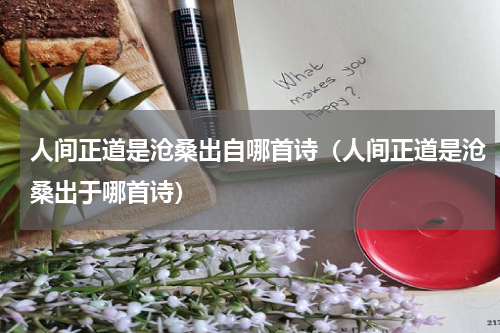 人间正道是沧桑出自哪首诗（人间正道是沧桑出于哪首诗）