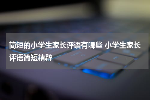 简短的小学生家长评语有哪些 小学生家长评语简短精辟