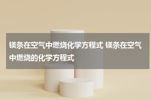 镁条在空气中燃烧化学方程式 镁条在空气中燃烧的化学方程式