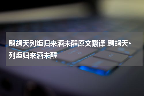 鹧鸪天列炬归来酒未醒原文翻译 鹧鸪天·列炬归来酒未醒