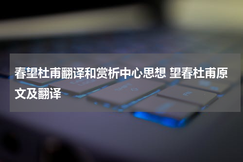 春望杜甫翻译和赏析中心思想 望春杜甫原文及翻译