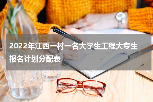 2022年江西一村一名大学生工程大专生报名计划分配表