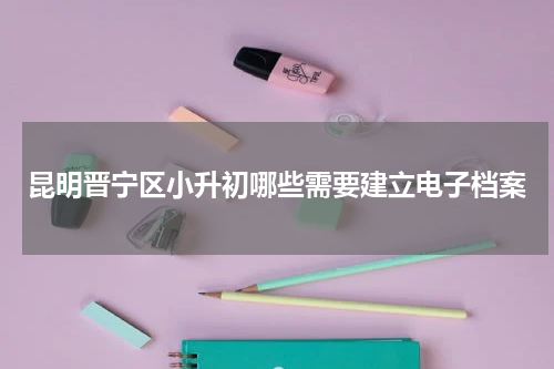 昆明晋宁区小升初哪些需要建立电子档案
