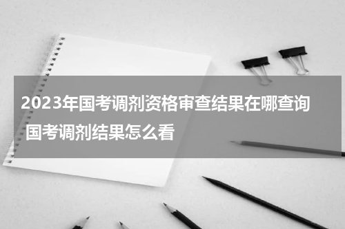 2023年国考调剂资格审查结果在哪查询 国考调剂结果怎么看