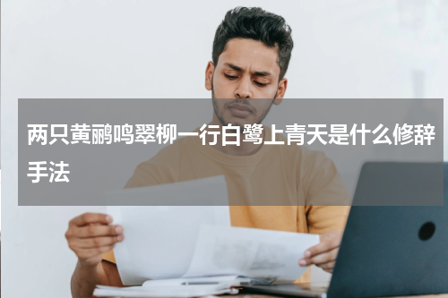 两只黄鹂鸣翠柳一行白鹭上青天是什么修辞手法