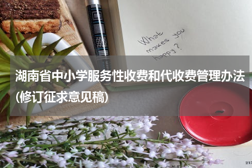 湖南省中小学服务性收费和代收费管理办法(修订征求意见稿)