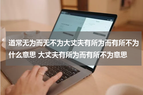 道常无为而无不为大丈夫有所为而有所不为什么意思 大丈夫有所为而有所不为意思