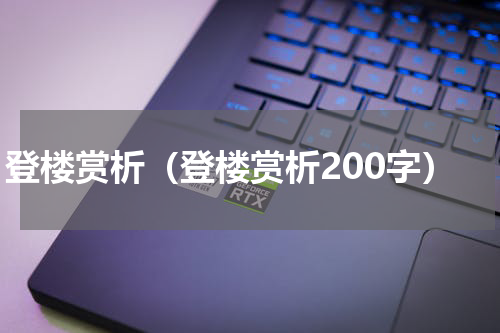 登楼赏析（登楼赏析200字）