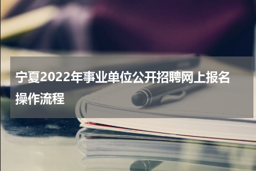 宁夏2022年事业单位公开招聘网上报名操作流程