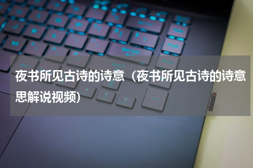 夜书所见古诗的诗意（夜书所见古诗的诗意思解说视频）