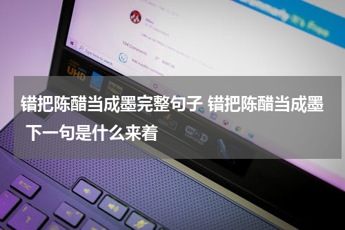 错把陈醋当成墨完整句子 错把陈醋当成墨 下一句是什么来着