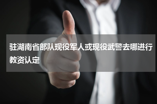 驻湖南省部队现役军人或现役武警去哪进行教资认定