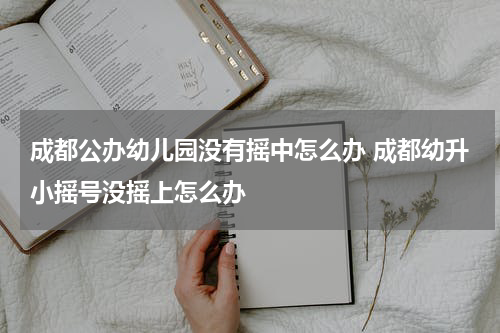 成都公办幼儿园没有摇中怎么办 成都幼升小摇号没摇上怎么办