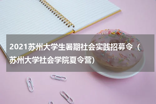 2021苏州大学生暑期社会实践招募令（苏州大学社会学院夏令营）