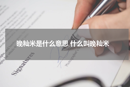 晚籼米是什么意思 什么叫晚籼米