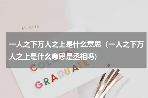 一人之下万人之上是什么意思（一人之下万人之上是什么意思是丞相吗）