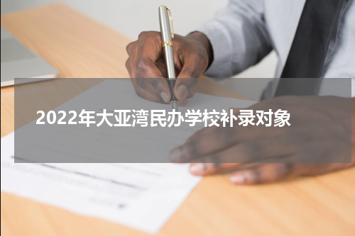 2022年大亚湾民办学校补录对象