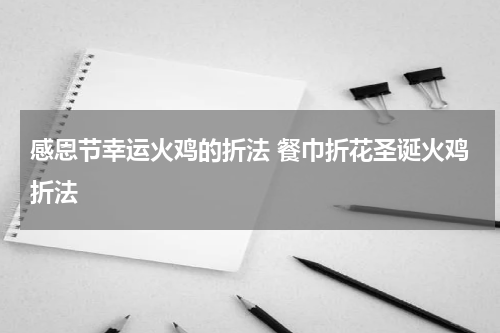 感恩节幸运火鸡的折法 餐巾折花圣诞火鸡折法