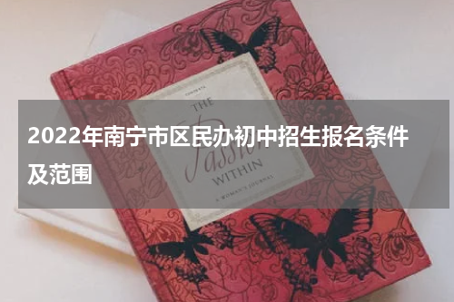 2022年南宁市区民办初中招生报名条件及范围