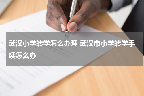 武汉小学转学怎么办理 武汉市小学转学手续怎么办