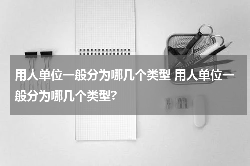 用人单位一般分为哪几个类型 用人单位一般分为哪几个类型?