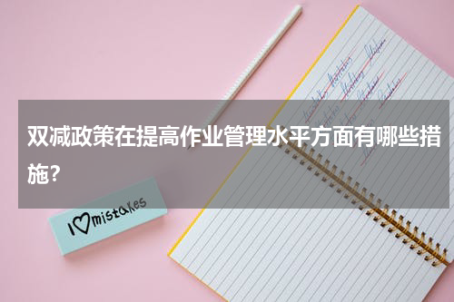 双减政策在提高作业管理水平方面有哪些措施？