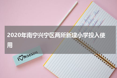 2020年南宁兴宁区两所新建小学投入使用