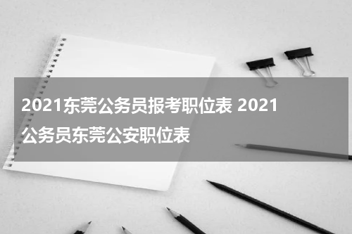 2021东莞公务员报考职位表 2021公务员东莞公安职位表