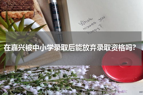 在嘉兴被中小学录取后能放弃录取资格吗?