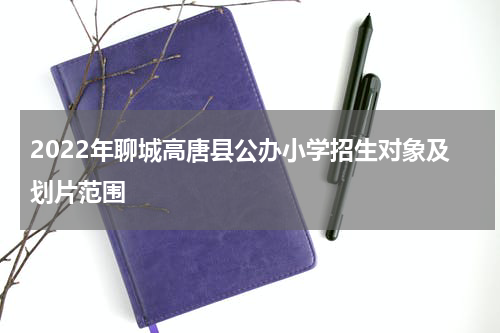 2022年聊城高唐县公办小学招生对象及划片范围