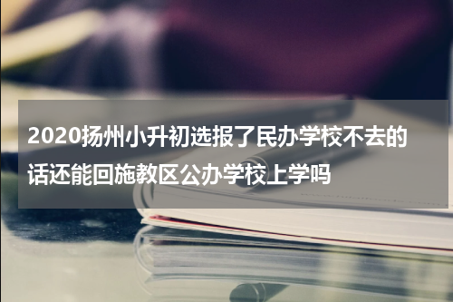 2020扬州小升初选报了民办学校不去的话还能回施教区公办学校上学吗
