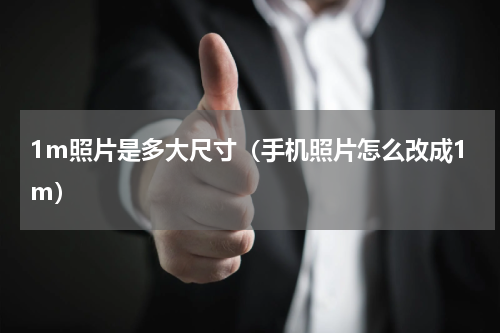 1m照片是多大尺寸（手机照片怎么改成1m）