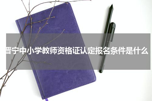晋宁中小学教师资格证认定报名条件是什么