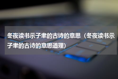 冬夜读书示子聿的古诗的意思（冬夜读书示子聿的古诗的意思道理）