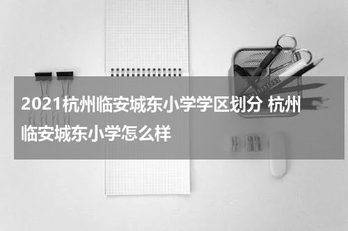2021杭州临安城东小学学区划分 杭州临安城东小学怎么样