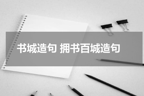 书城造句 拥书百城造句