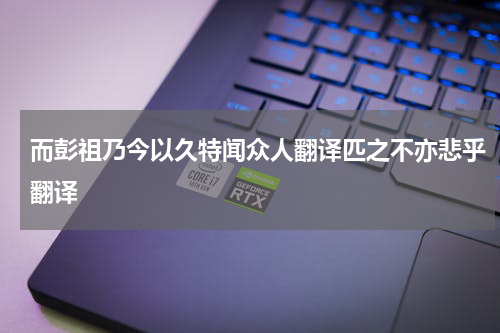 而彭祖乃今以久特闻众人翻译匹之不亦悲乎翻译