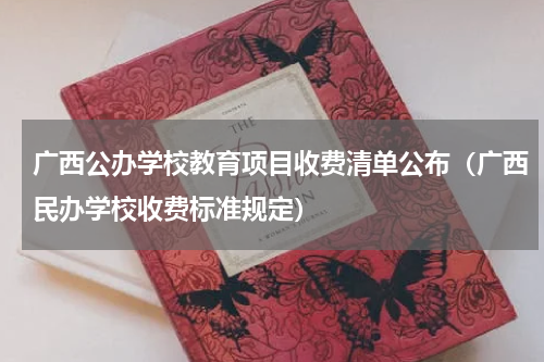 广西公办学校教育项目收费清单公布（广西民办学校收费标准规定）