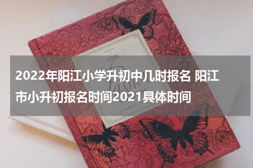 2022年阳江小学升初中几时报名 阳江市小升初报名时间2021具体时间