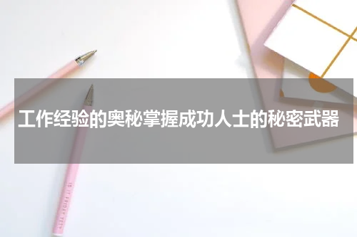 工作经验的奥秘掌握成功人士的秘密武器