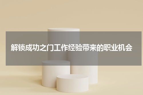 解锁成功之门工作经验带来的职业机会