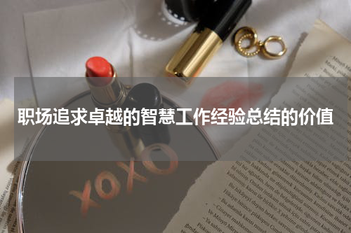 职场追求卓越的智慧工作经验总结的价值