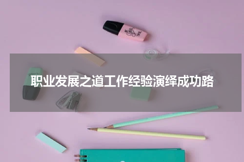 职业发展之道工作经验演绎成功路