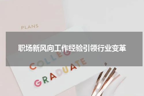 职场新风向工作经验引领行业变革