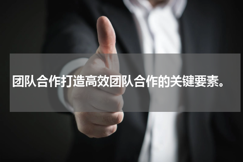 团队合作打造高效团队合作的关键要素。