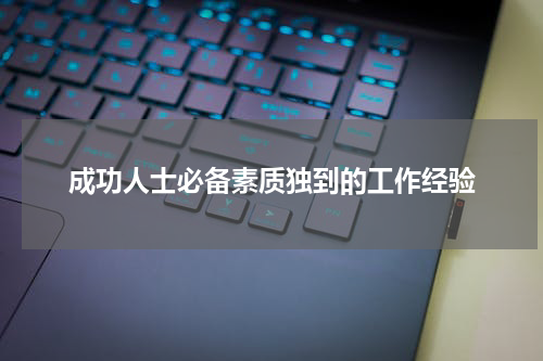 成功人士必备素质独到的工作经验