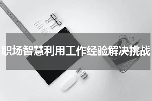 职场智慧利用工作经验解决挑战