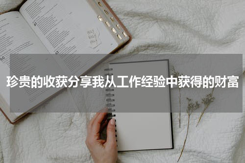珍贵的收获分享我从工作经验中获得的财富